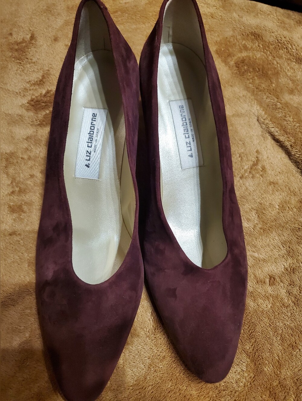 Liz Claiborne Plum Suede Pointed Toe Pumps Size 10M